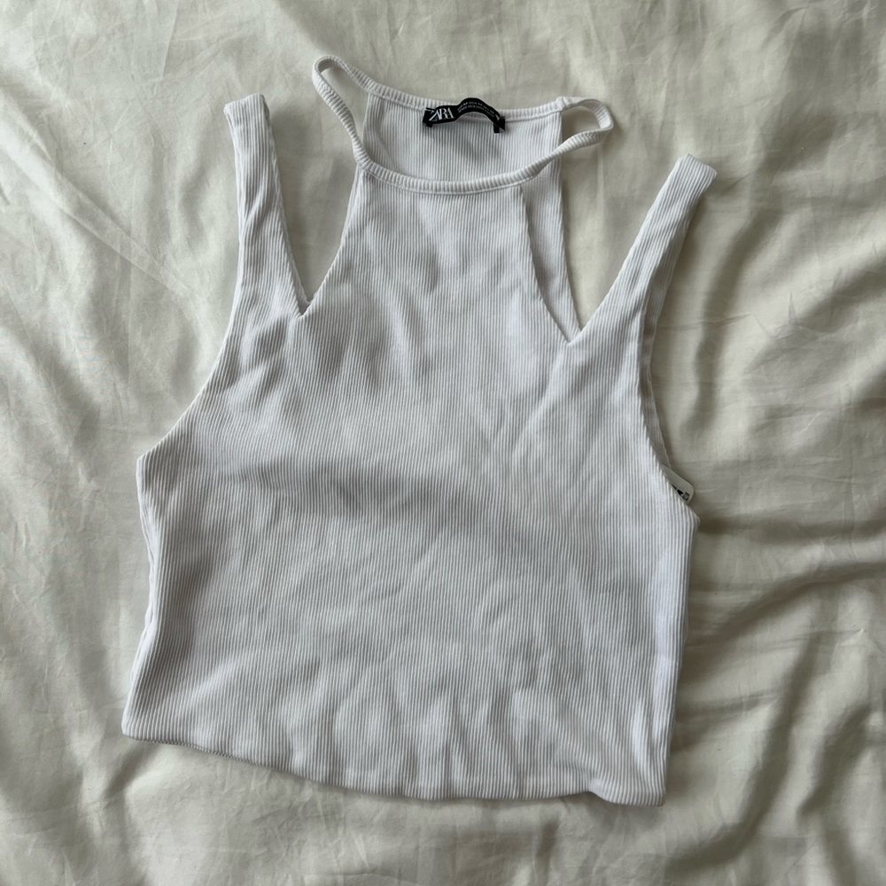 White Zara tank
